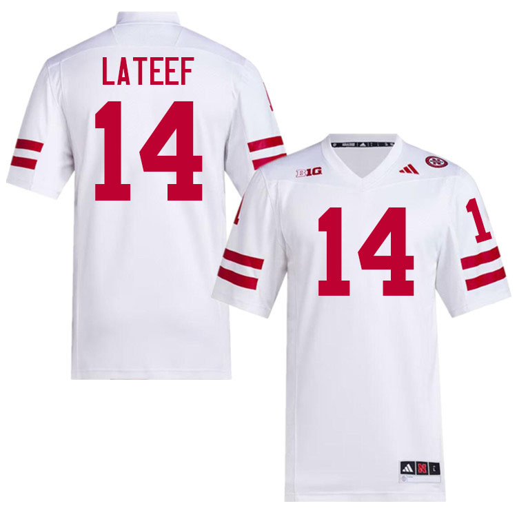 #14 TJ Lateef Nebraska Jersey,Nebraska Cornhuskers Football Uniforms,Jersey-White #14 TJ Lateef Nebraska Jersey,Nebraska Cornhuskers Football Uniforms,Jersey-White